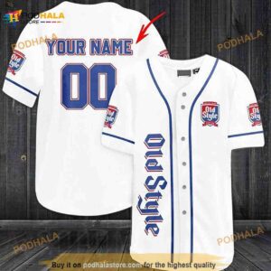 Personalized White Old Style Beer 3D Baseball Jersey