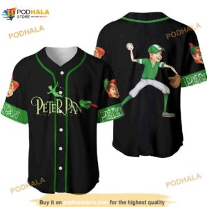 Peter Pan Disney Cartoon Graphics Unisex 3D Baseball Jersey