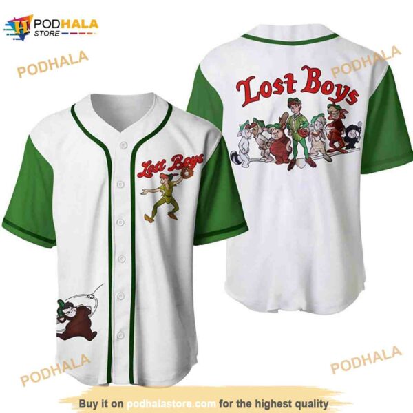 Peter Pan Lost Boys 3D Baseball Jersey