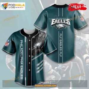 Philadelphia Eagles Football Team All Over Print 3d Baseball Jersey