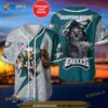 Philadelphia Eagles Skull Pattern 3D Baseball Jersey Shirt