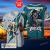 Philadelphia Eagles Skull Pattern Name 3D Baseball Jersey Shirt