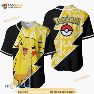 Pikachu Pokemon Anime 3D Baseball Jersey Shirt