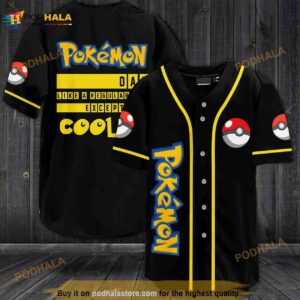 Pokemon Dad Like A Regular Dad Except Way Cooler Pokemon 3D Baseball Jersey