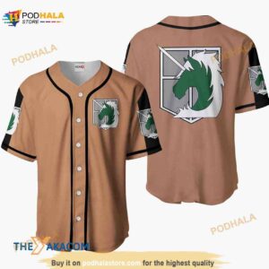 Police Brigade Attack On Titan Anime 3D Baseball Jersey Shirt