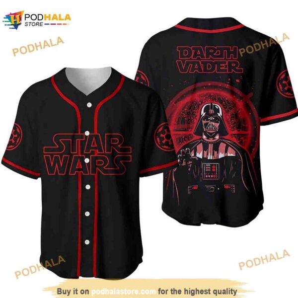 Red Darth Vader Star Wars Unisex 3D Baseball Jersey