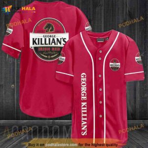 Red George Killian’s Beer 3D Baseball Jersey Shirt