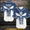 Retro Skull Busch Light 3D Baseball Jersey Shirt