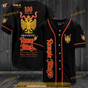 Rumple Minze 100 Proof Imported 3D Baseball Jersey