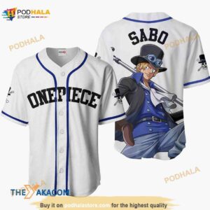 Sabo One Piece Anime 3D Baseball Jersey Shirt