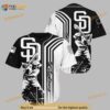 San Diego Padres Black N White 3D Baseball Jersey Shirt