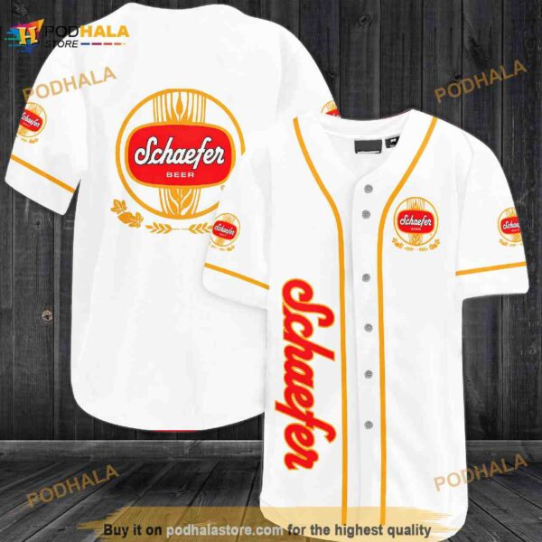 Schaefer Beer 3D Baseball Jersey