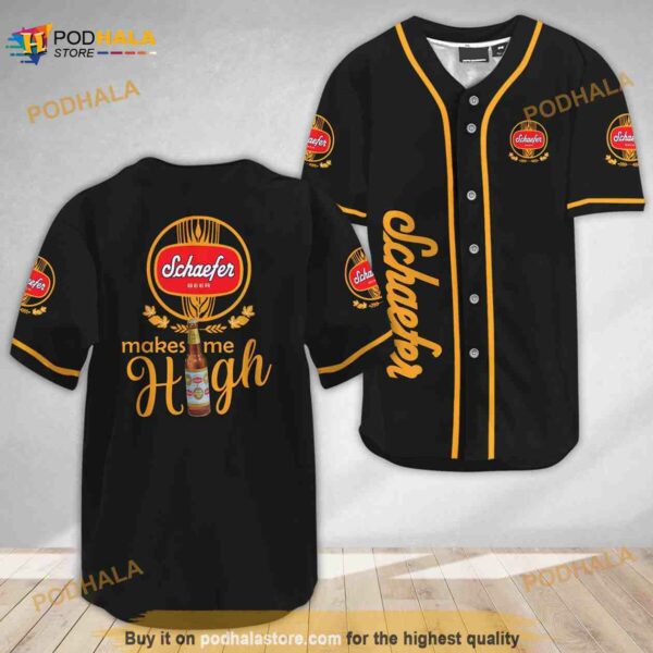 Schaefer Beer Make Me High 3D Baseball Jersey Shirt