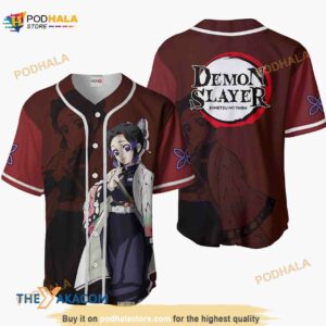 Shinobu Kocho Kimetsu Anime 3D Baseball Jersey Shirt