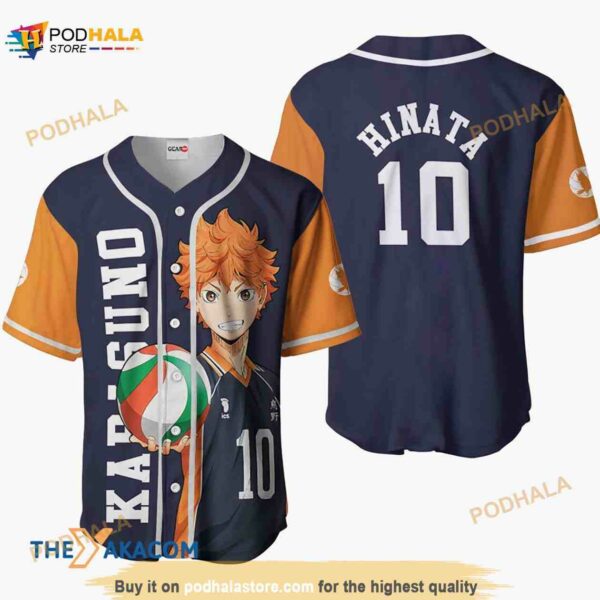 Shoyo Hinata Haikyuu Anime 3D Baseball Jersey Shirt