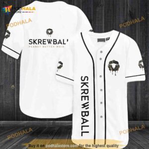 Skrewball Peanut Butter Whiskey 3D Baseball Jersey