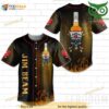 Skull Fire Jim Beam 3D Baseball Jersey