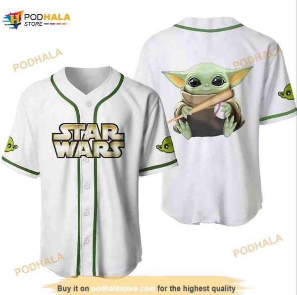 Star Wars Baby Yoda All Over Print 3D Unisex 3D Baseball Jersey