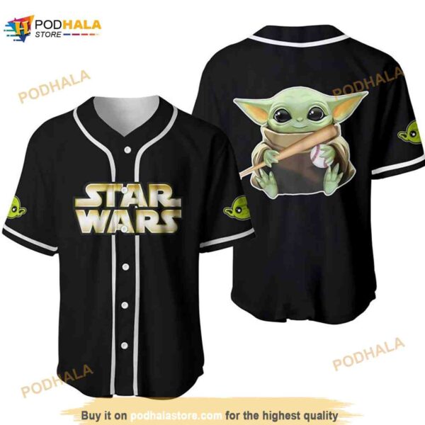 Star Wars Baby Yoda Baseball Player Unisex 3D Baseball Jersey