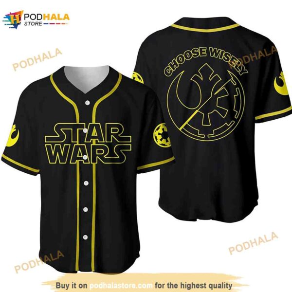 Star Wars Choose Wisely All Over Print 3D 3D Baseball Jersey