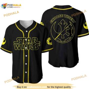 Star Wars Choose Wisely All Over Print Unisex 3D Baseball Jersey