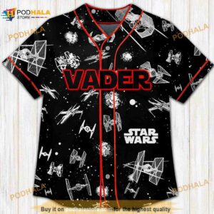 Star Wars Darth Vader Universe All Over Print Unisex 3D Baseball Jersey