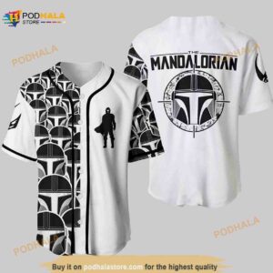 Star Wars Mandalorian Helmet Pattern Unisex 3D Baseball Jersey