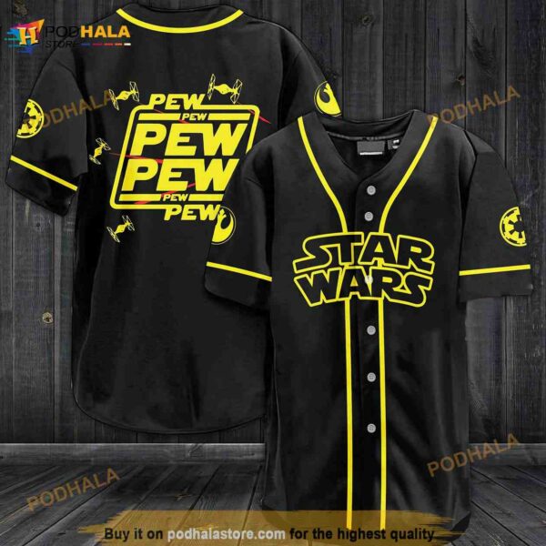 Star Wars Pew Pew Pew 3D Baseball Jersey