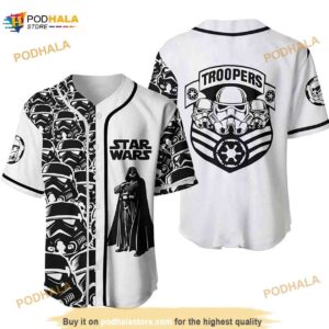 Star Wars Stormtrooper Pattern All Over Print Unisex 3D Baseball Jersey