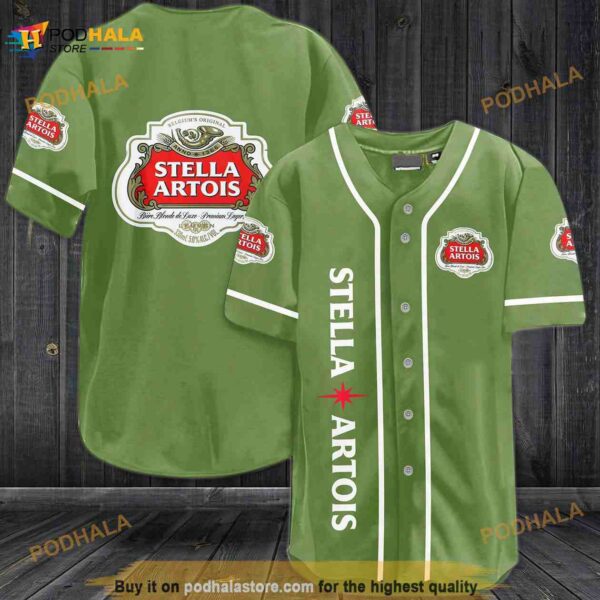 Stella Artois Beer 3D Baseball Jersey