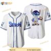 Stitch Baseball Player Disney Cartoon Unisex 3D Baseball Jersey