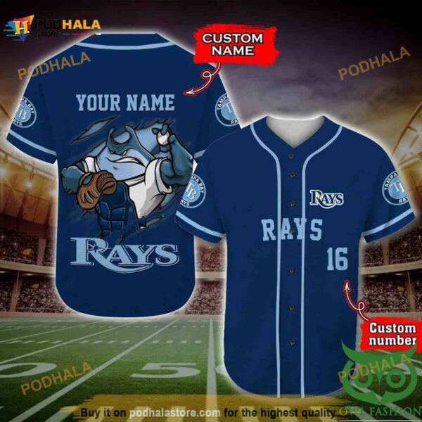 Tampa Bay Rays 3D Baseball Jersey Personalized Gift