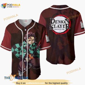 Tanjiro Kimetsu Anime 3D Baseball Jersey Shirt