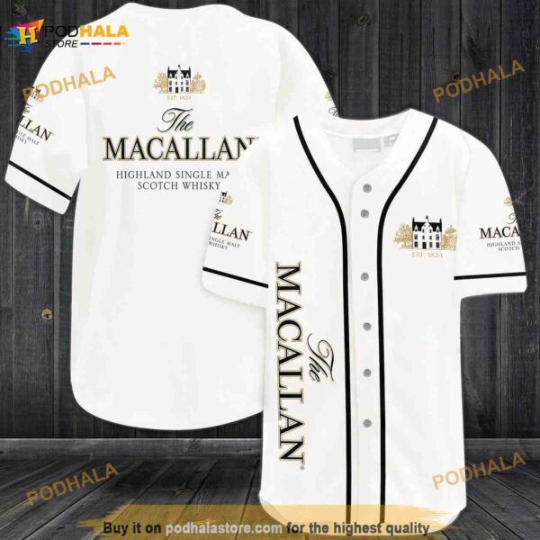 The Macallan Scotch Whiskey 3D Baseball Jersey