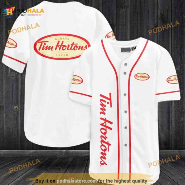 Tim Hortons Always Fresh 3D Baseball Jersey