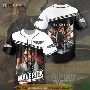 Top Gun Maverick Tom Cruise Cast 3D Baseball Jersey Shirt