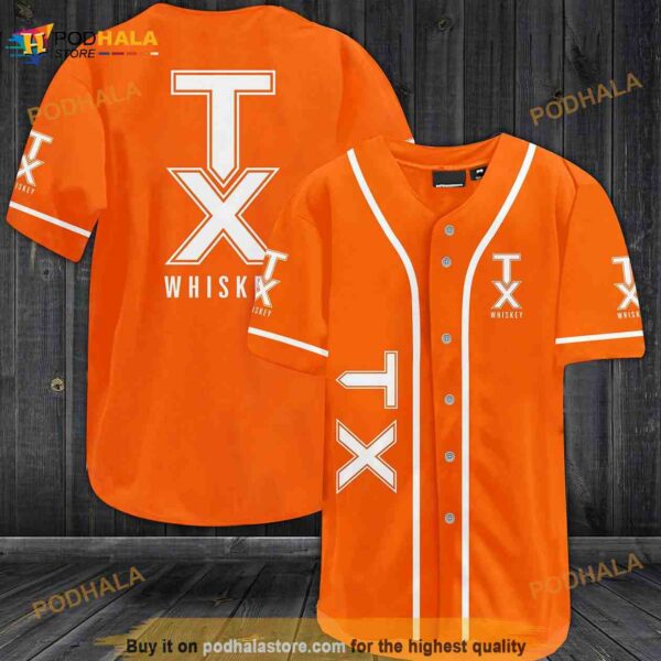 Tx Blended Whiskey All Over Print Unisex 3D Baseball Jersey