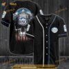 Us Flag Black Skull Busch Light 3D Baseball Jersey