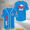 Vintage Blue Cool Dad 3D Baseball Jersey Shirt U7r