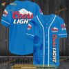 Vintage Blue Skull Coors Light 3D Baseball Jersey