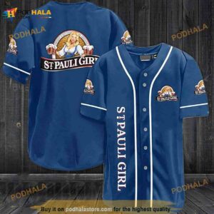 Vintage St. Pauli Girl Beer 3D Baseball Jersey