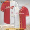 White And Red Split Budweiser Beer 3D Baseball Jersey