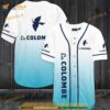 White Blue La Colombe 3D Baseball Jersey