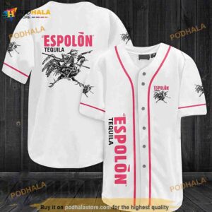 White Espolon Tequila 3D Baseball Jersey