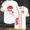 White Fruh Kolsch 3D Baseball Jersey