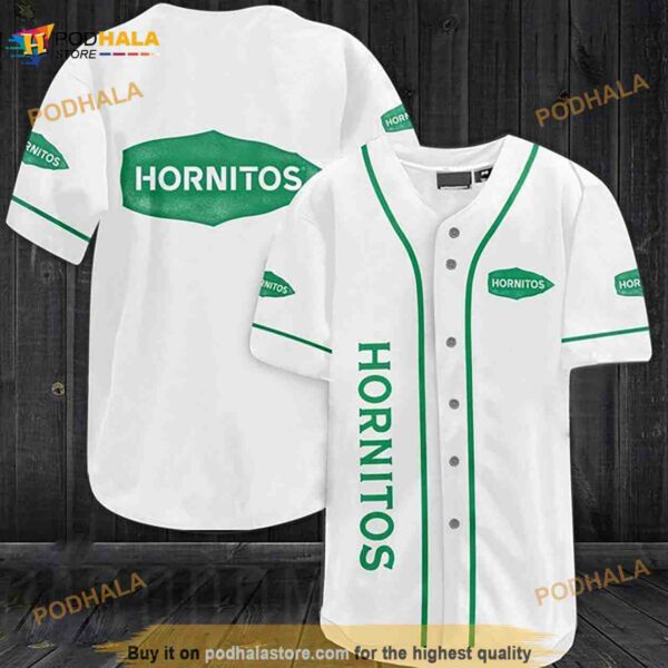 White Hornitos Reposado Tequila 3D Baseball Jersey