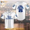 White Pabst Blue Ribbon 3D Baseball Jersey Unisex Shirt