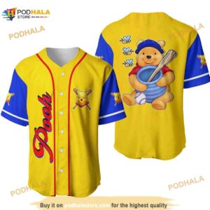 Winnie The Pooh All Over Print Baseball Jersey