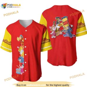 Winnie The Pooh Team All Over Print Baseball Jersey