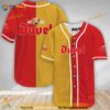 Yellow And Red Split Duvel Beer 3D Baseball Jersey Shirt